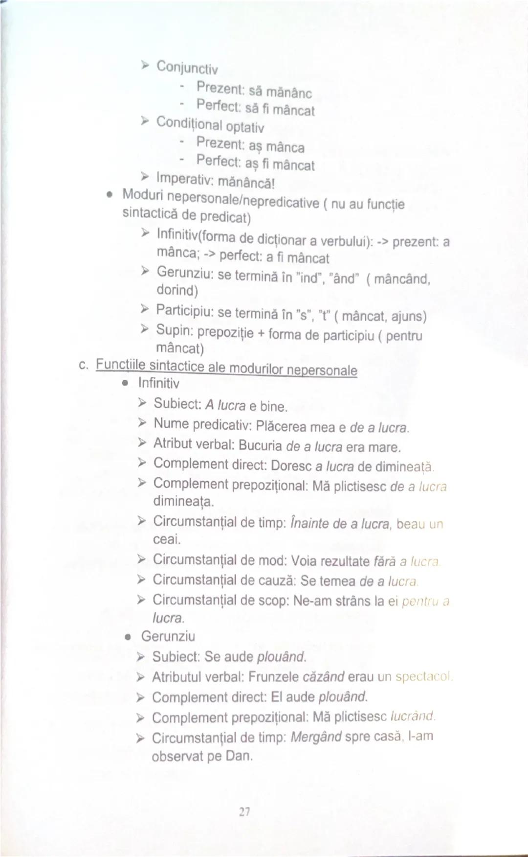 --- OCR Start ---
circumstanţial de loc/timp/mod/cauză/scop.
➤ (Valoare substantivală): atribut substantival (doar în
nominativ, fără prepoz