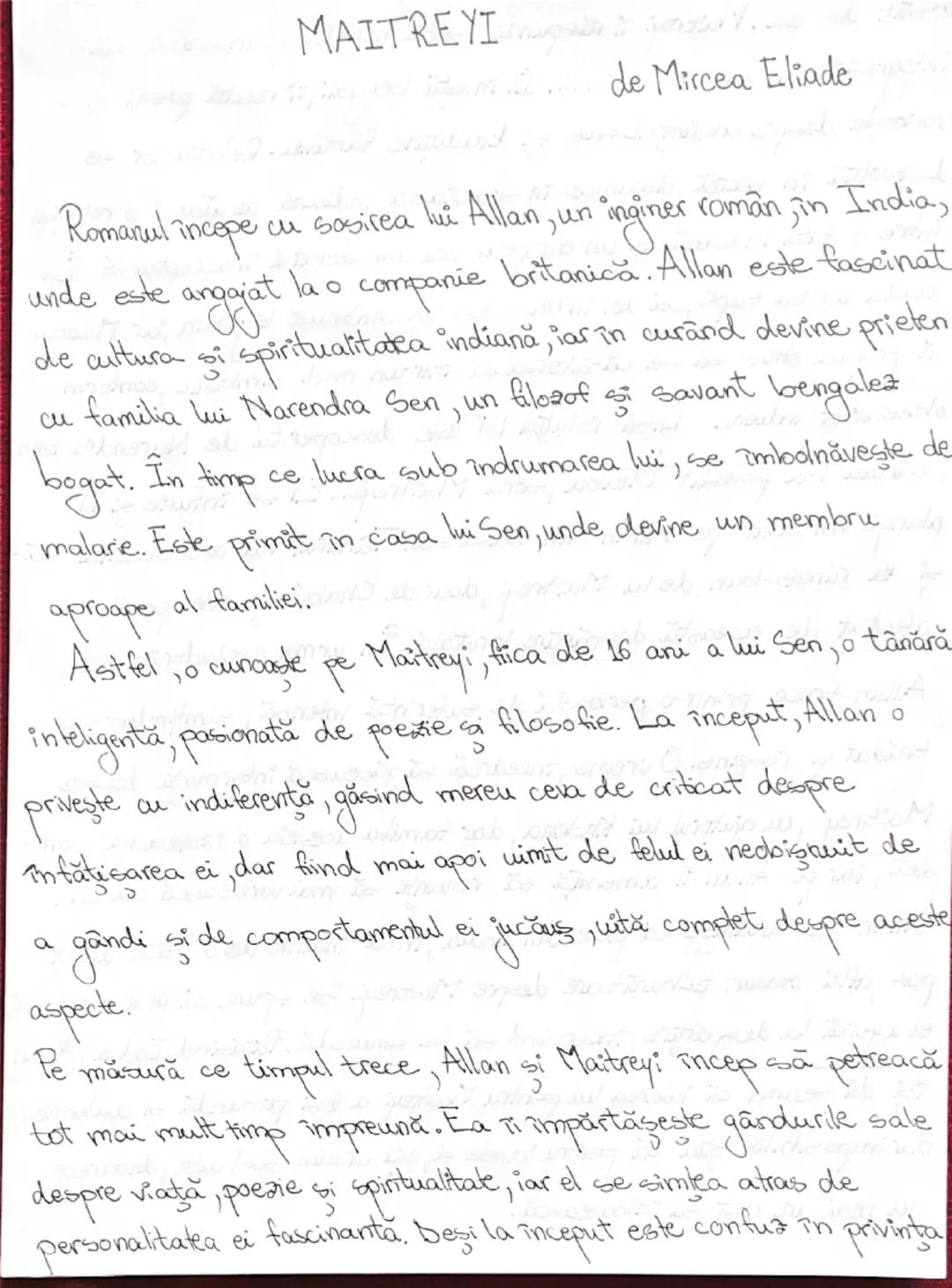 MAITREYI
de Mircea Eliade

Romanul începe cu sosirea lui Allan, un inginer român, in India,
unde este angajat la o companie britanică. Allan