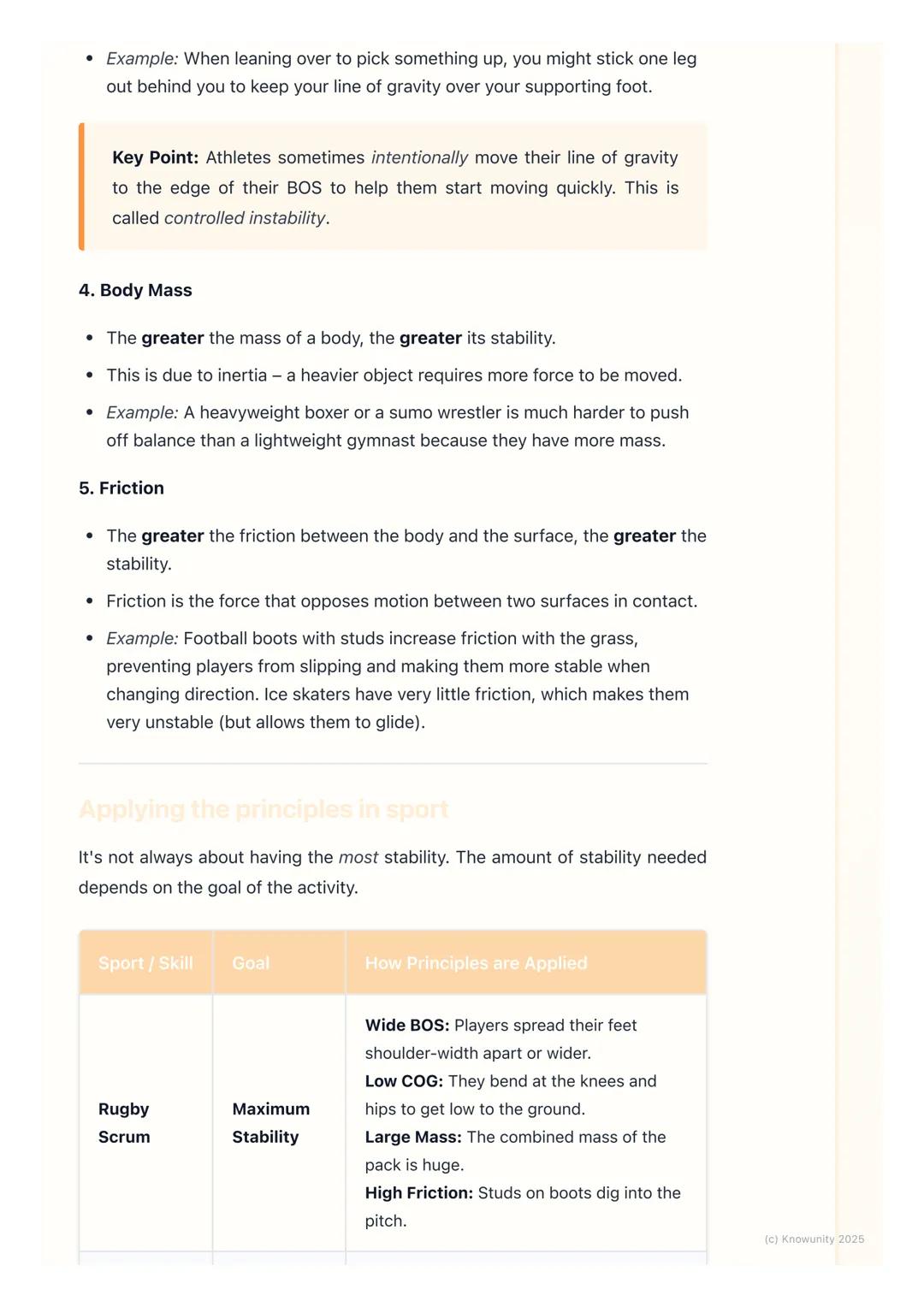 # Stability and Balance

Introduction to stability and balance

Stability and balance are key principles in biomechanics that affect almost
