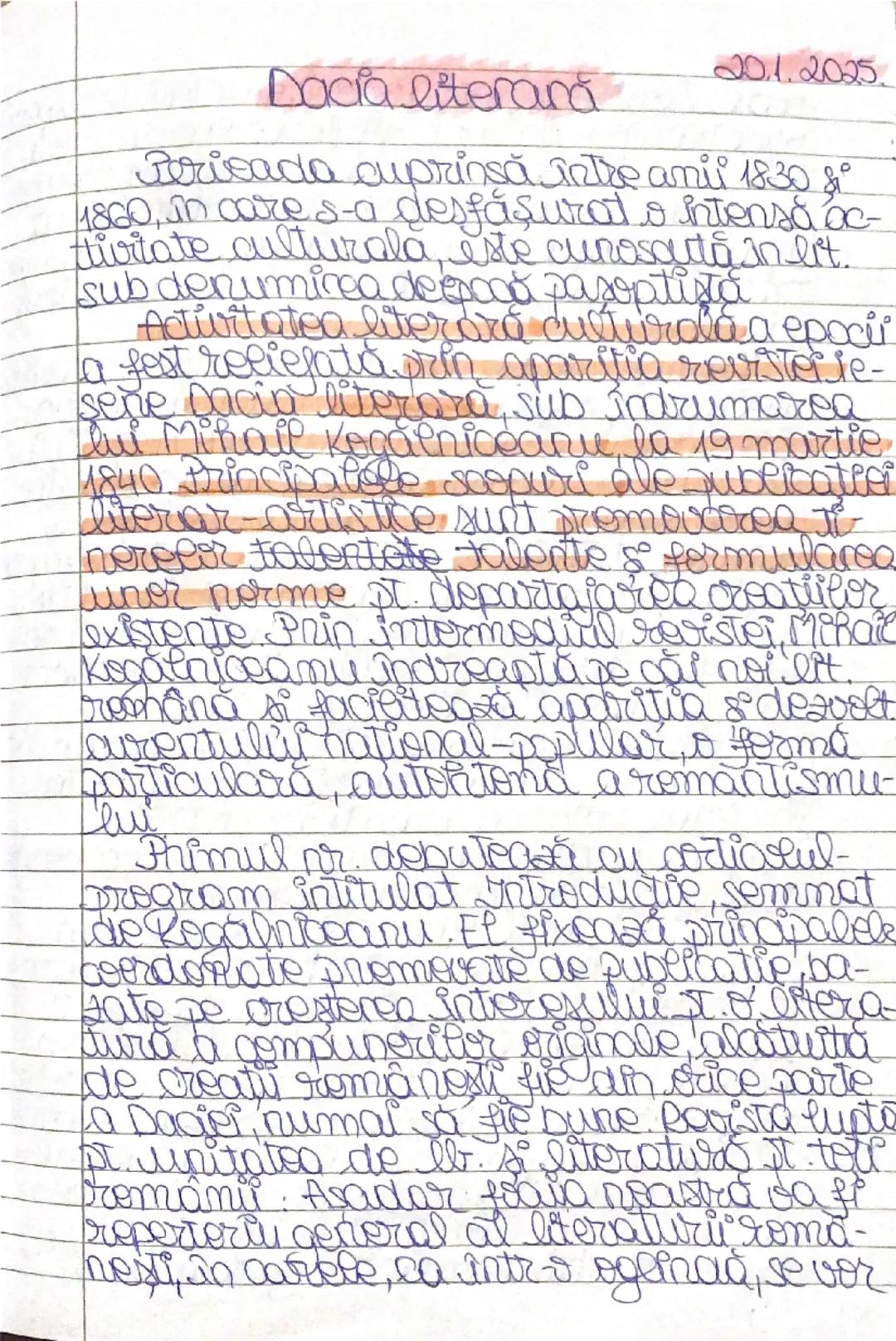 Dacia literară
20.1.2025.

Perioada cuprinsă între anii 1830&
1860, in care s-a desfăşurat o intensă oc-
Hiiriate culturală, este cunoscuta 