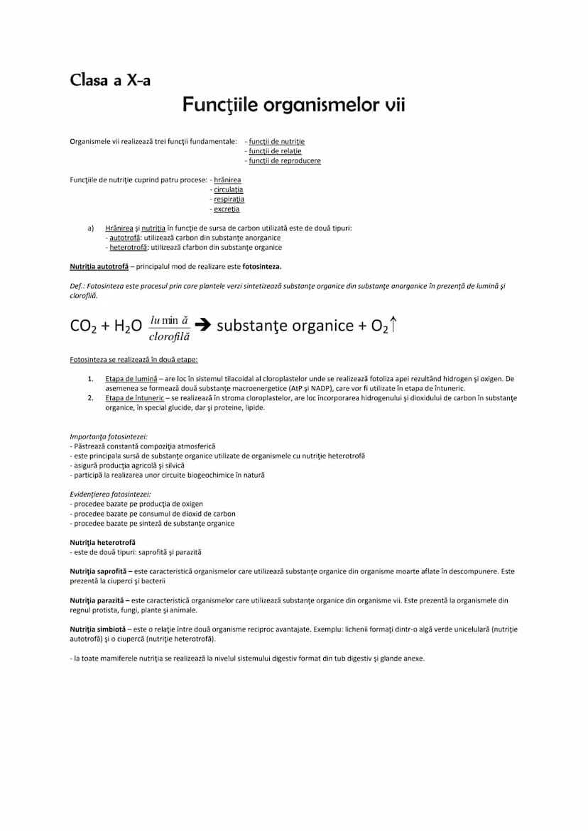 # MATERIE BIOLOGIE CLASELE IX ŞI X
Clasa a IX-a
1. Celula şi diviziunea celulară
2. Ereditatea şi variabilitatea
3. Diversitatea lumii vii

