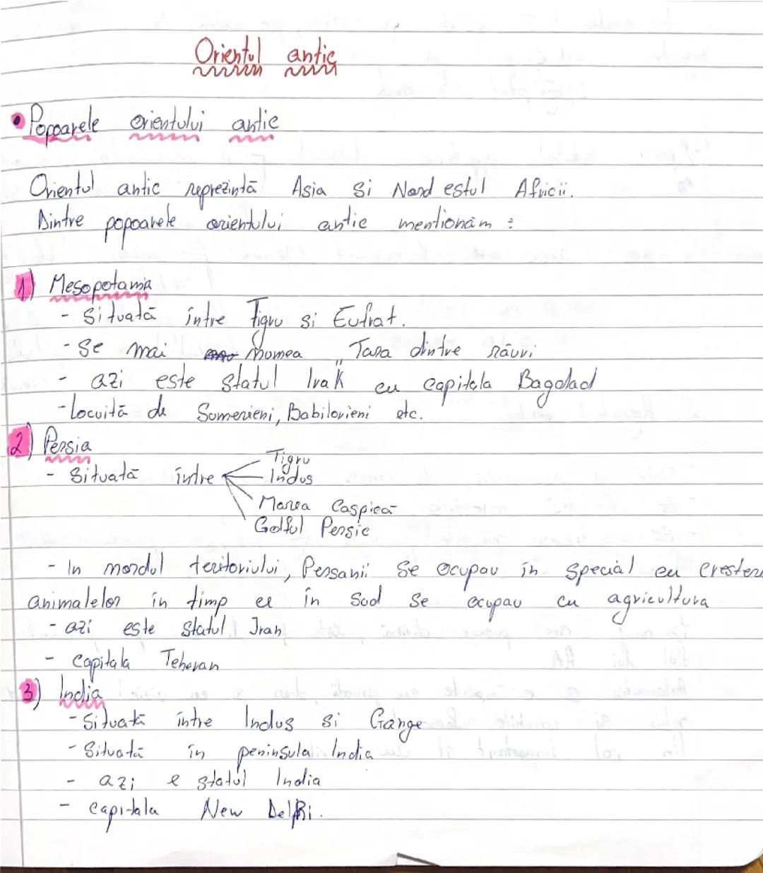 Orientul Antic - Lecții Istorie Clasa 9