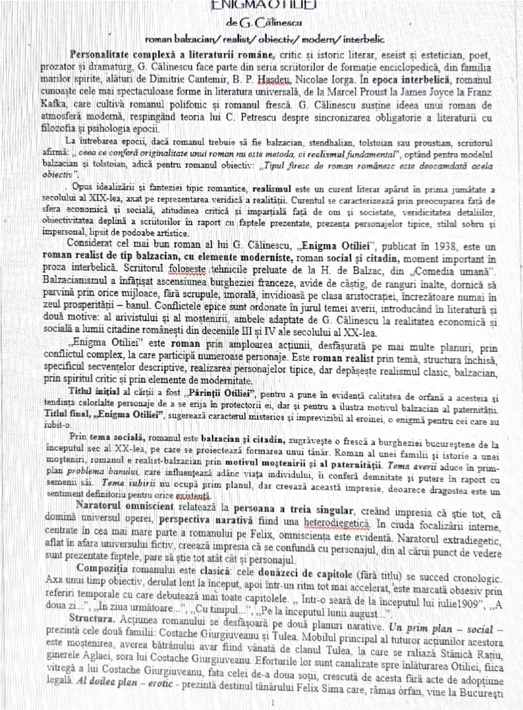 Eseu Enigma Otiliei