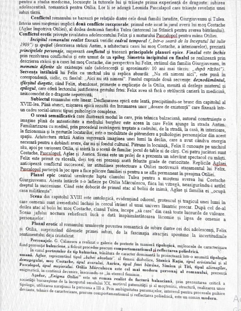 # ENIGMA OTILIEI
de G. Călinescu
roman balzacian/realist/obiectiv/modern/interbelic
Personalitate complexă a literaturii române, critic și i