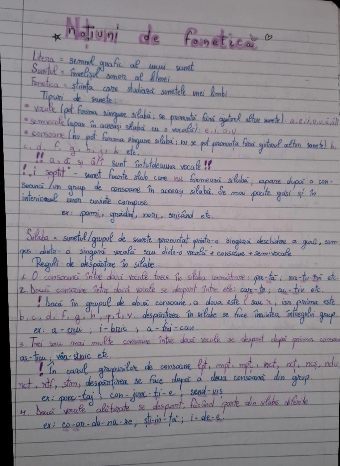 * Noțiuni de fonetică ♡
Litera = semnul grafic al unui sunet
Sunetul = învelișul sonor al literei
Fonetica = știința care studiază sunetele 