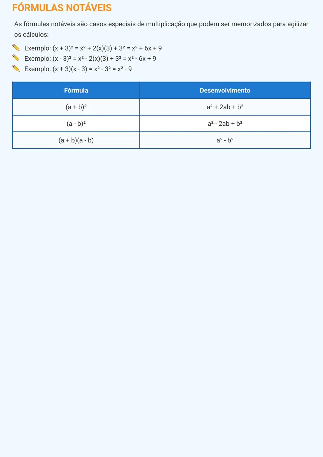 # MANIPULAÇÃO DE EXPRESSÕES ALGÉBRICAS

## ORDEM DAS OPERAÇÕES

A ordem correta para resolver expressões algébricas é fundamental para obter
