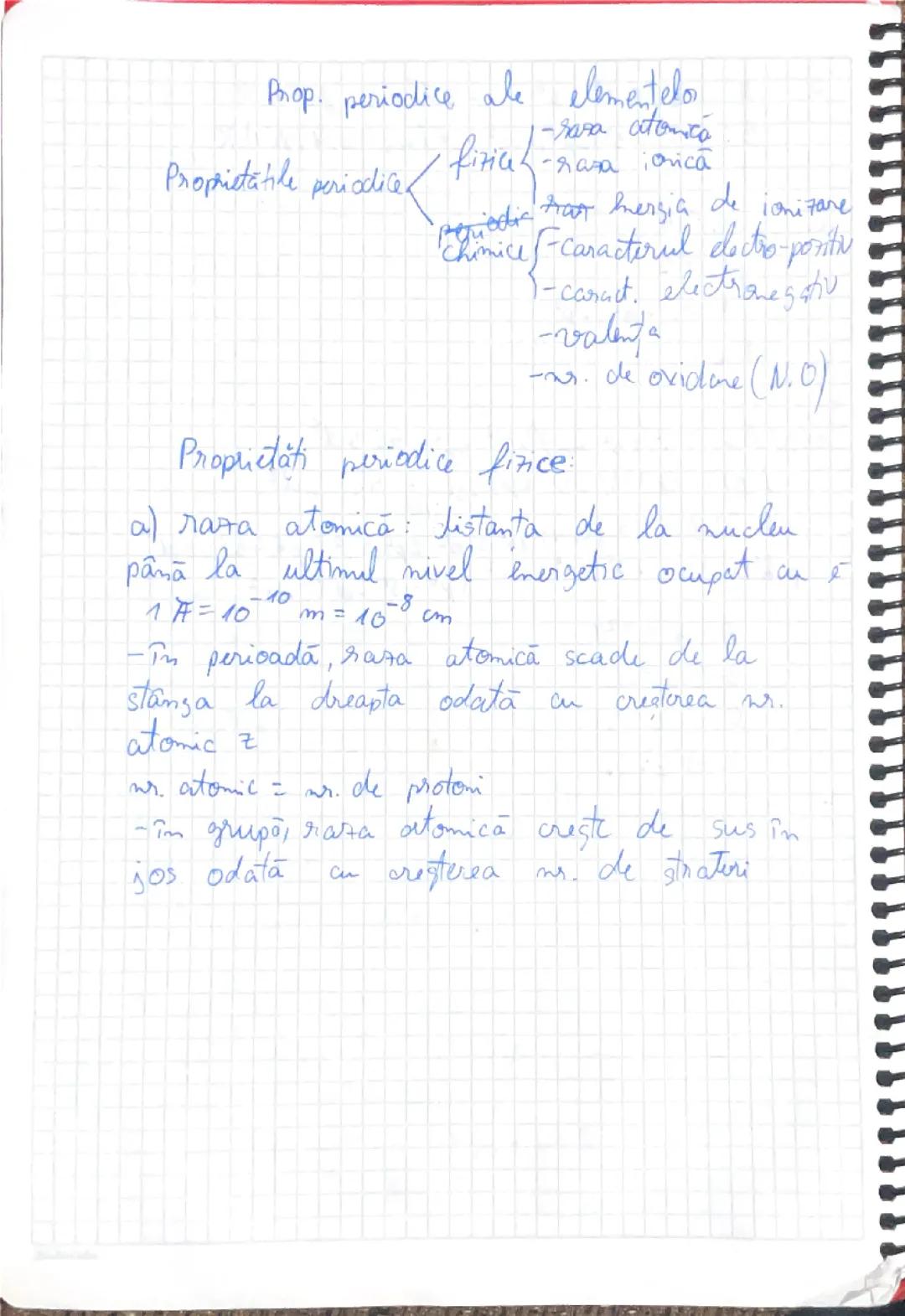 Proprietăți Periodice ale Elementelor Chimice: Atomice și Ionice