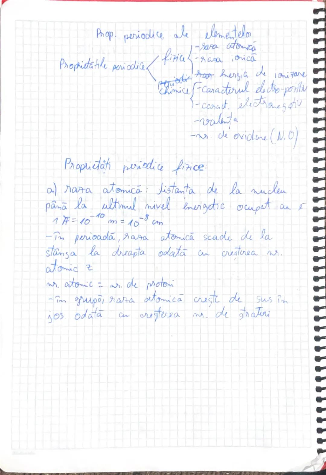 # Prop. periodice ale elementelor,
-raza atomica
# Proprietatile periodice < fizice > raza ionica
# Proprietati periodice chimice -energia d