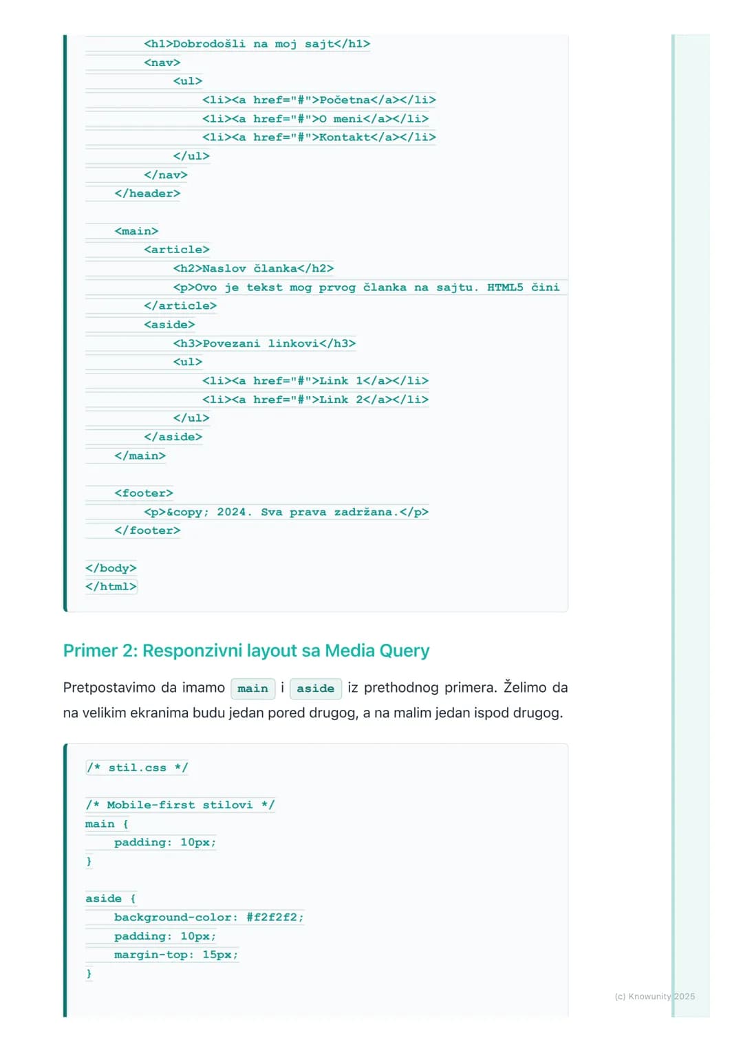 # HTML5 i CSS3

Uvod u HTML5 i CSS3

HTML5 i CSS3 su osnova modernog veb razvoja. Nisu samo nove verzije, već
predstavljaju fundamentalno un