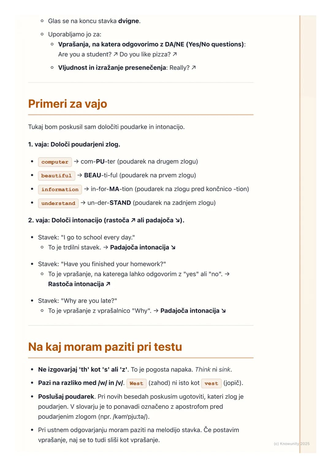 # Izgovorjava in intonacija

## Pomen pravilne izgovorjave in intonacije

To je pomembno, da nas bodo drugi lažje razumeli, ko govorimo angl