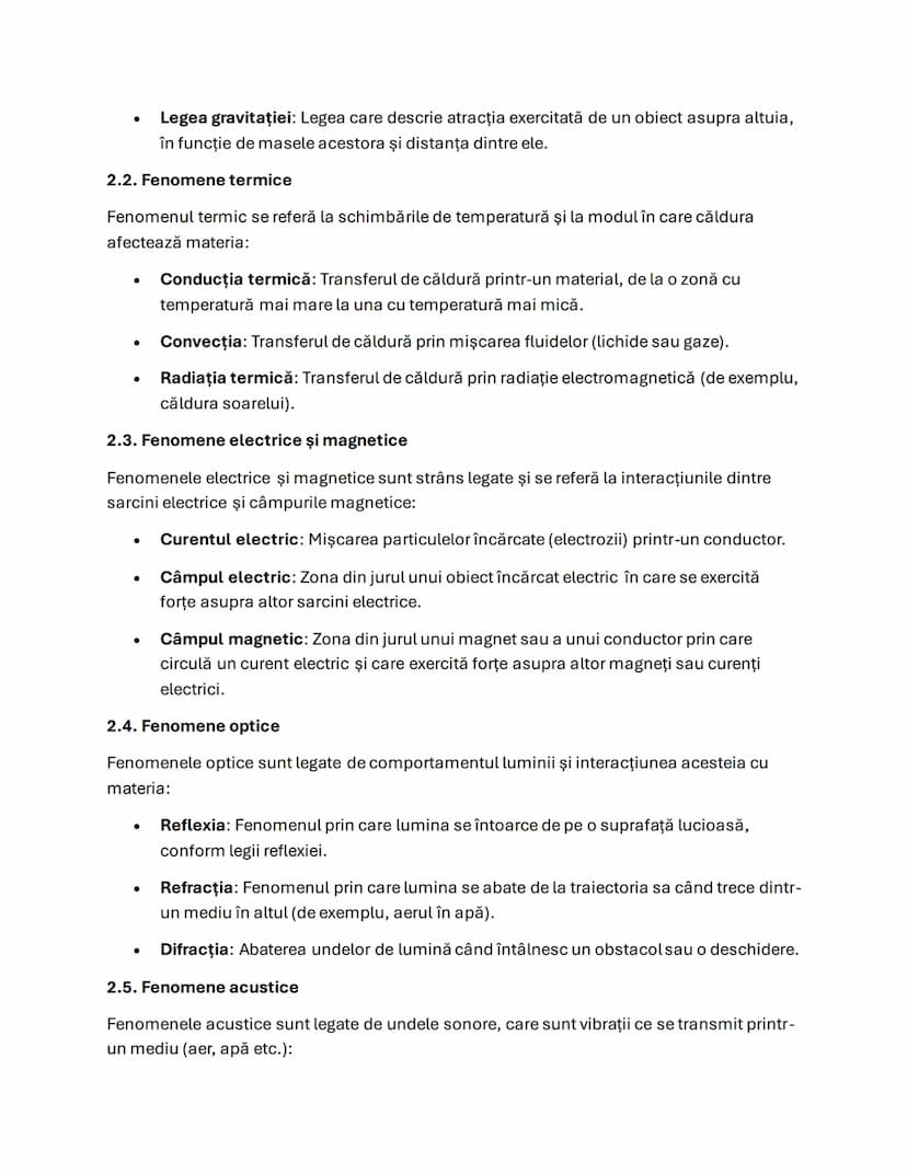 --- OCR Start ---
Lecţia: Mărimi şi fenomene fizice studiate
Introducere:
Fizica este ştiinţa care studiază natura, fenomenele naturale şi l