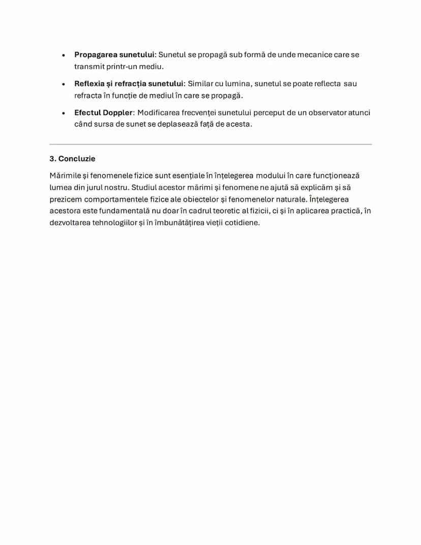 --- OCR Start ---
Lecţia: Mărimi şi fenomene fizice studiate
Introducere:
Fizica este ştiinţa care studiază natura, fenomenele naturale şi l