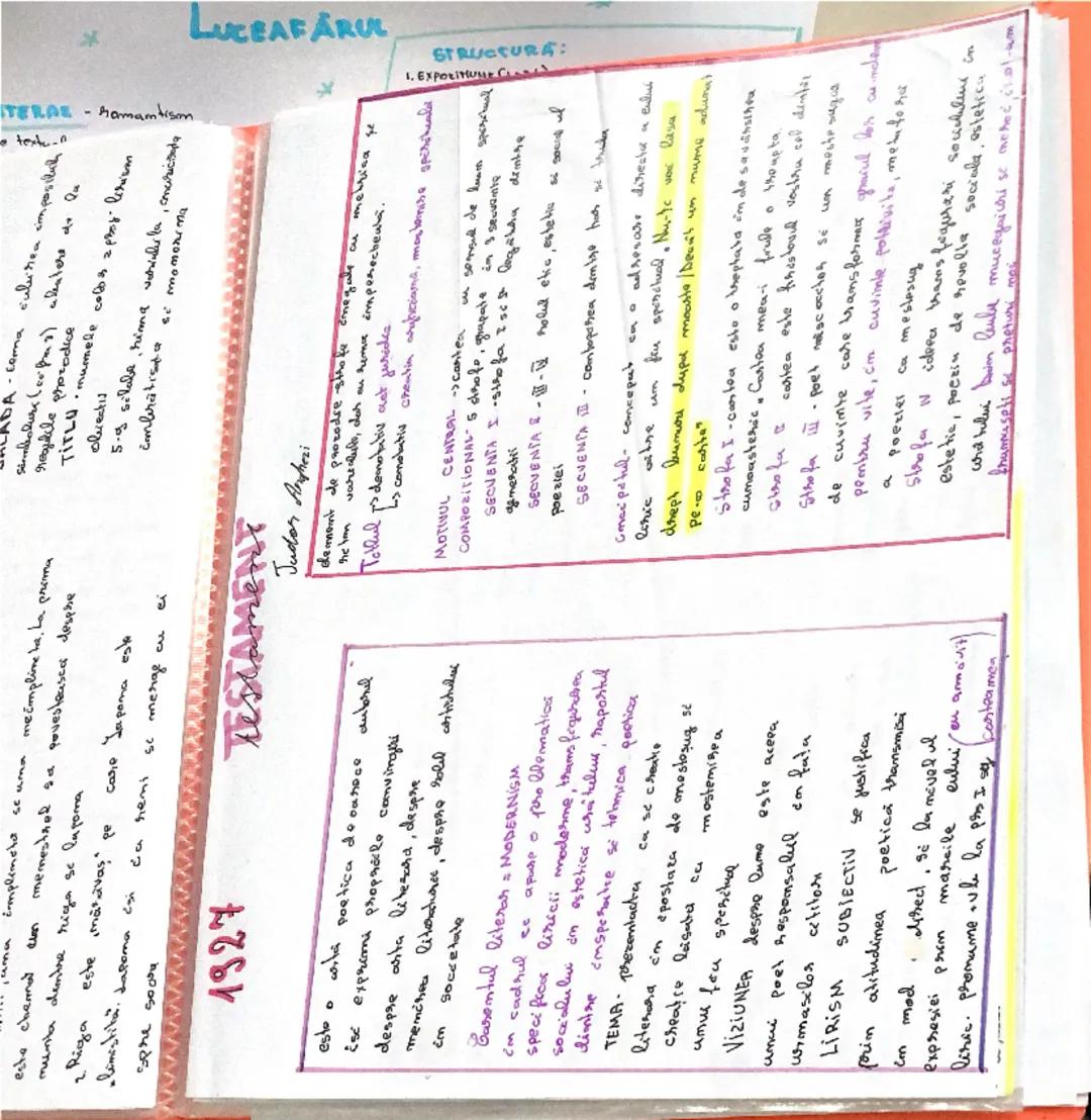 --- OCR Start ---
LUCEAF ARUL
*
CURENT LITERAL - ramamtism
POEM -Ecpare textuale, epec, liric, dramatic
IiTLU, Luccafazul simbol al
amccitat