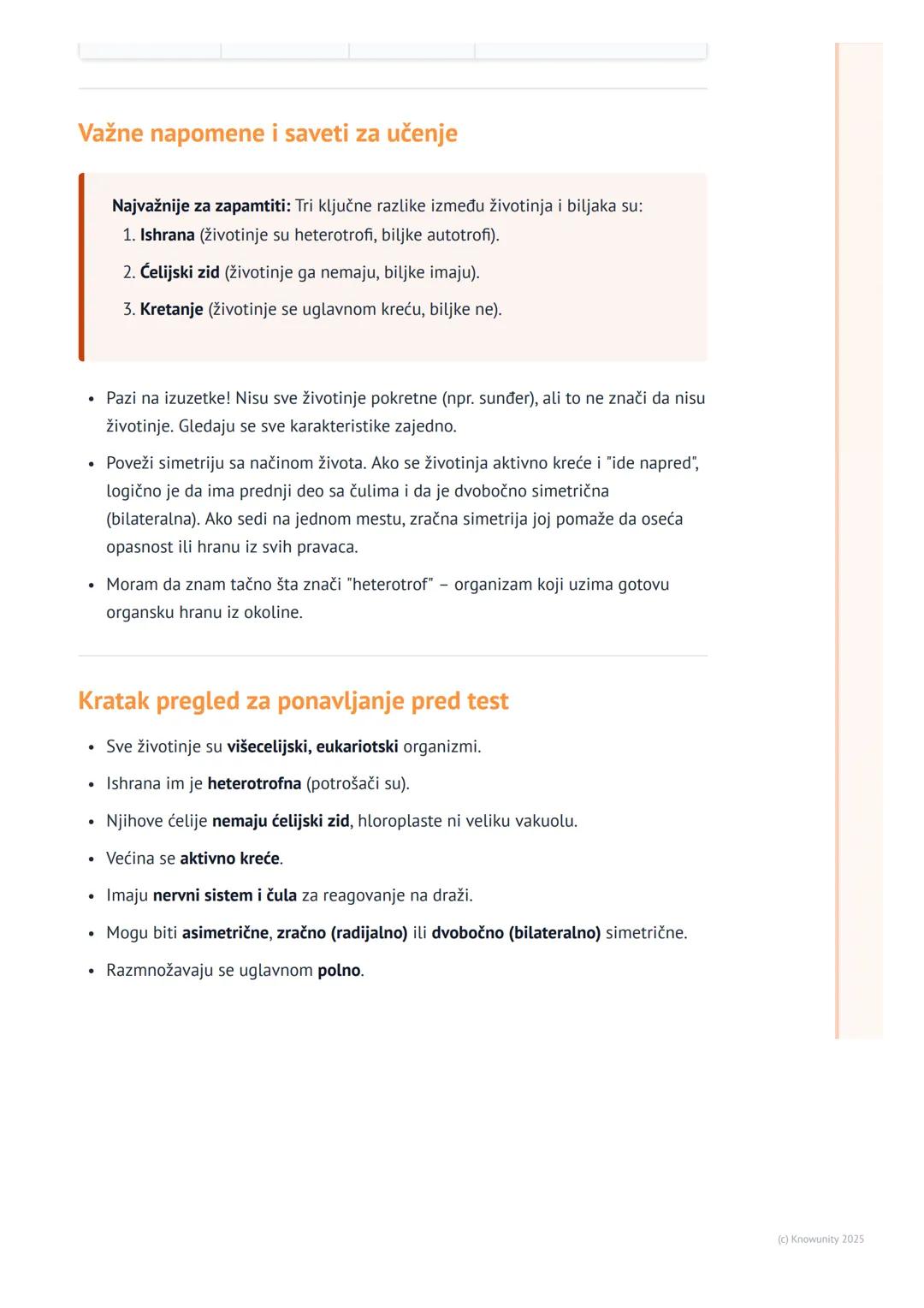 # Opšte karakteristike životinja

Uvod: Šta je zajedničko svim životinjama?

Životinje čine jedno od carstava živih bića. Ima ih svuda u vod