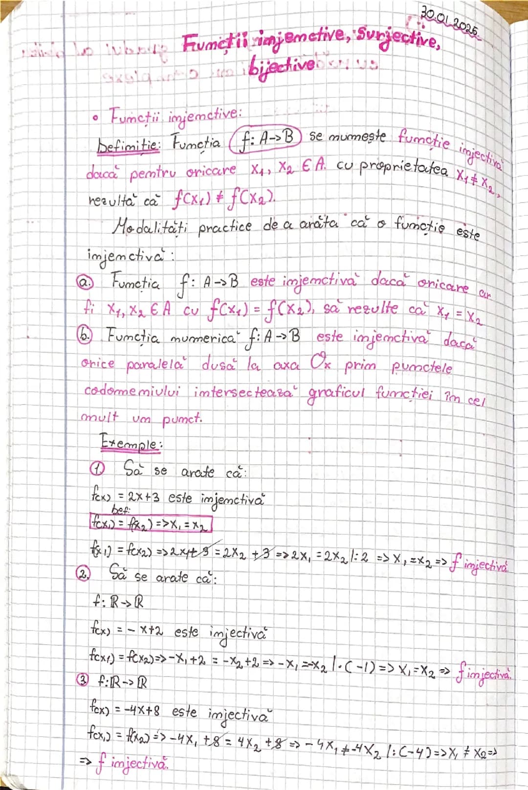 Funcții injective si surjective