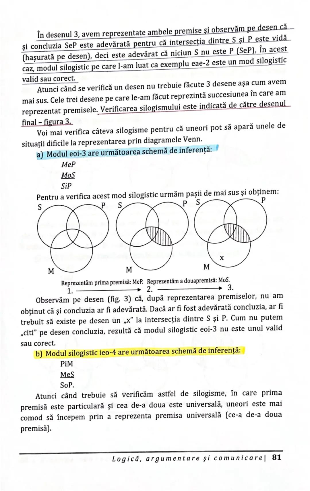 4.3.3.1. Reprezentarea propozițiilor categorice prin metoda
diagramelor Euler și prin metoda diagramelor Venn
Propozițiile categorice sunt a