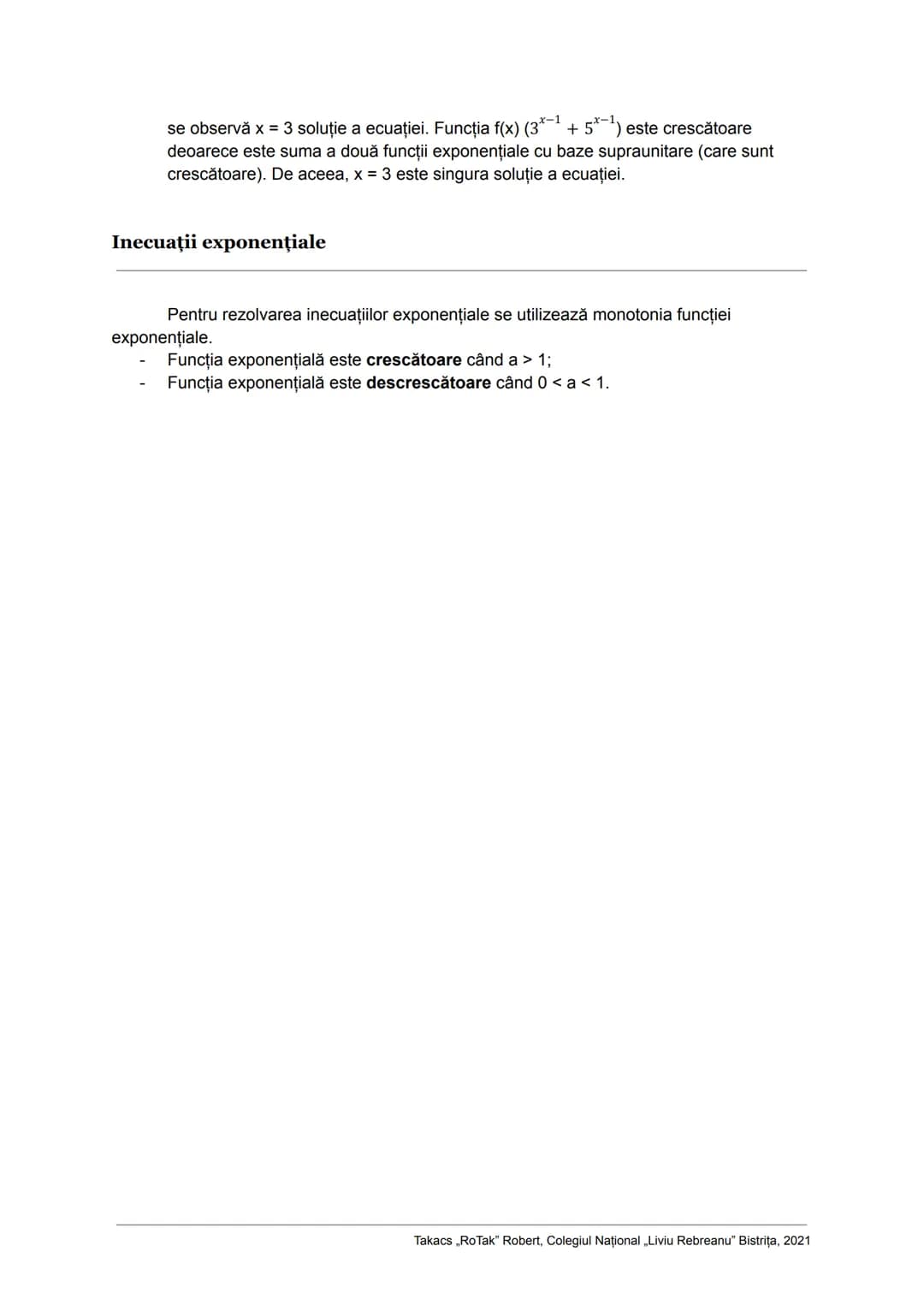 # Ecuații și Inecuații

În matematică, o ecuație este o propoziție matematică ce afirmă că două expresii
matematice sunt egale doar pentru a
