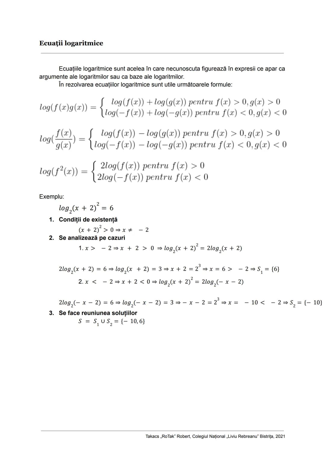 # Ecuații și Inecuații

În matematică, o ecuație este o propoziție matematică ce afirmă că două expresii
matematice sunt egale doar pentru a
