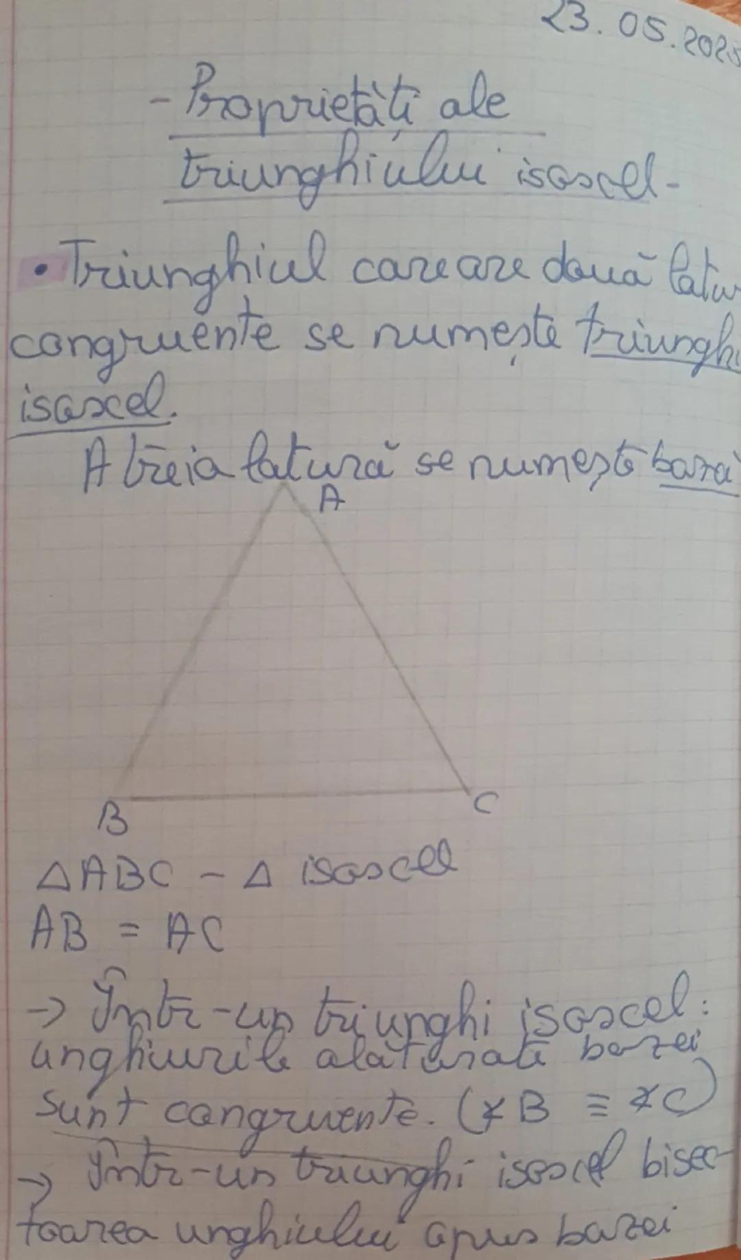 Inegalitate între
elementele triunghiului
• In orice triunghi la latura
mai mare se opune unghicel
mare
mai
• I'm orice triunghi la unghiul
