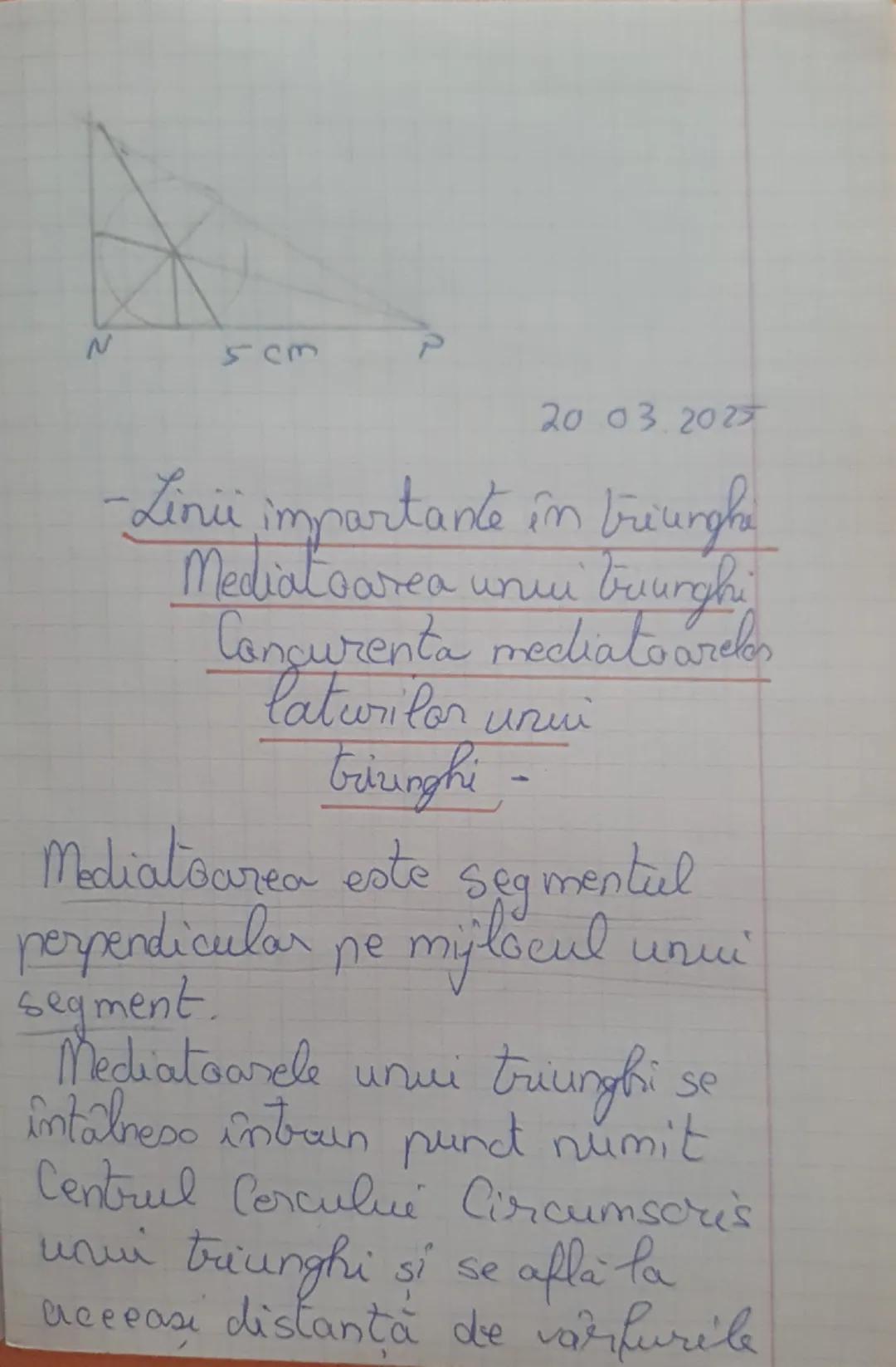 Inegalitate între
elementele triunghiului
• In orice triunghi la latura
mai mare se opune unghicel
mare
mai
• I'm orice triunghi la unghiul
