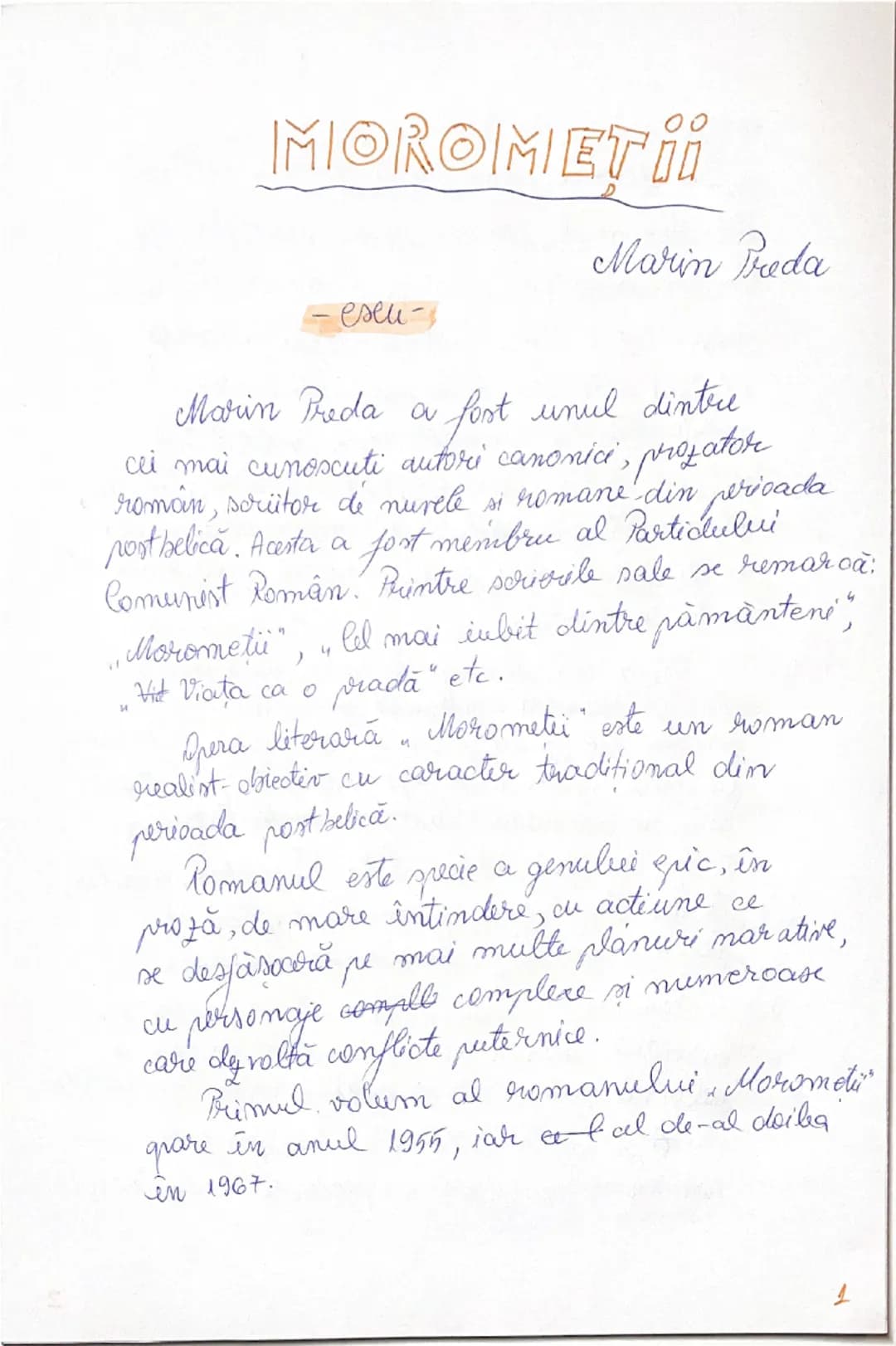 # MIOROIMIETII

Marin Breda

- eseu-

Marin Breda a fost unul dintere
cei mai cunoscuti autori canonici, prozator
roman, scritor de nurele s