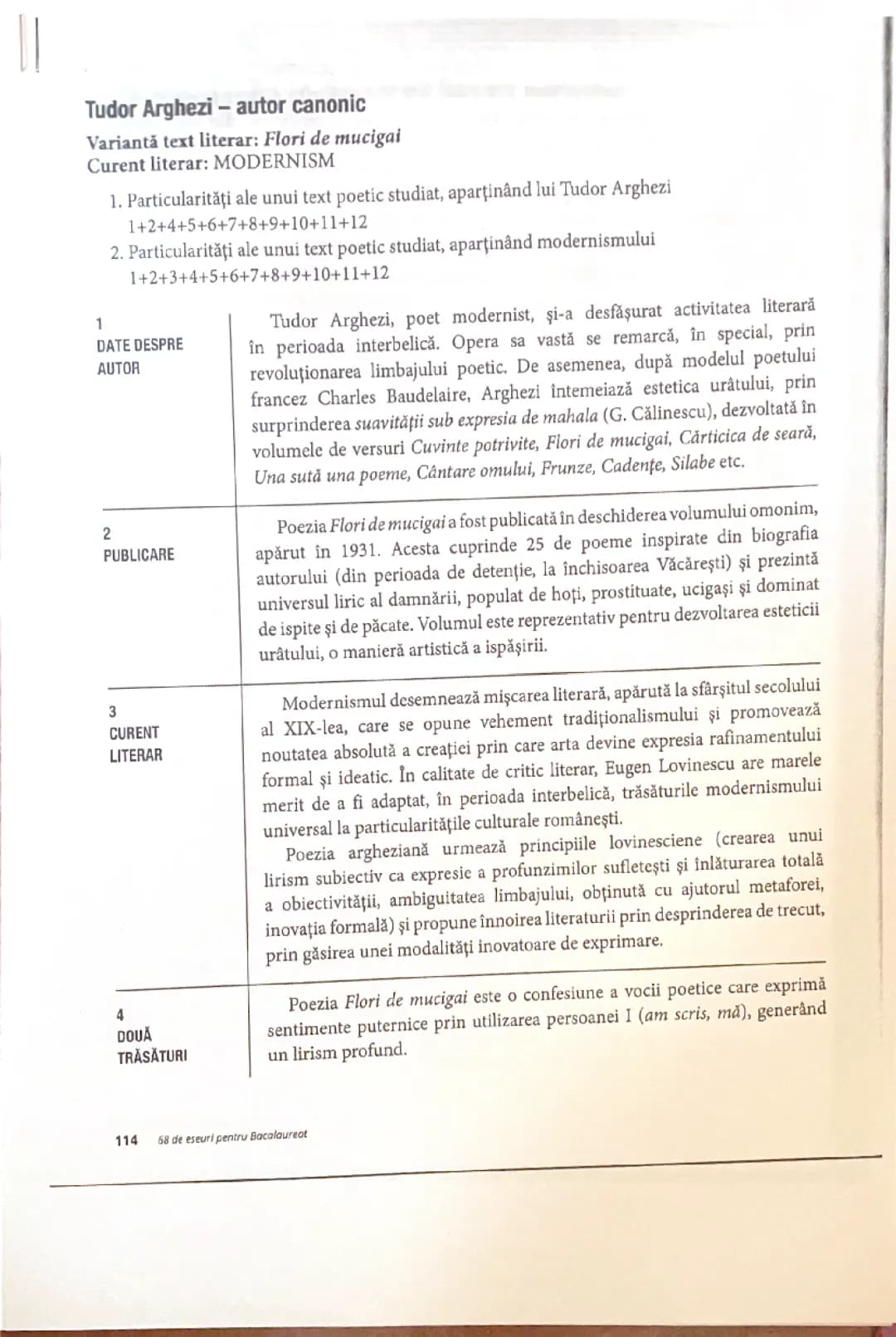 Eseu+Studiu de caz “Flori de mucigai” de Tudor Arghezi 
