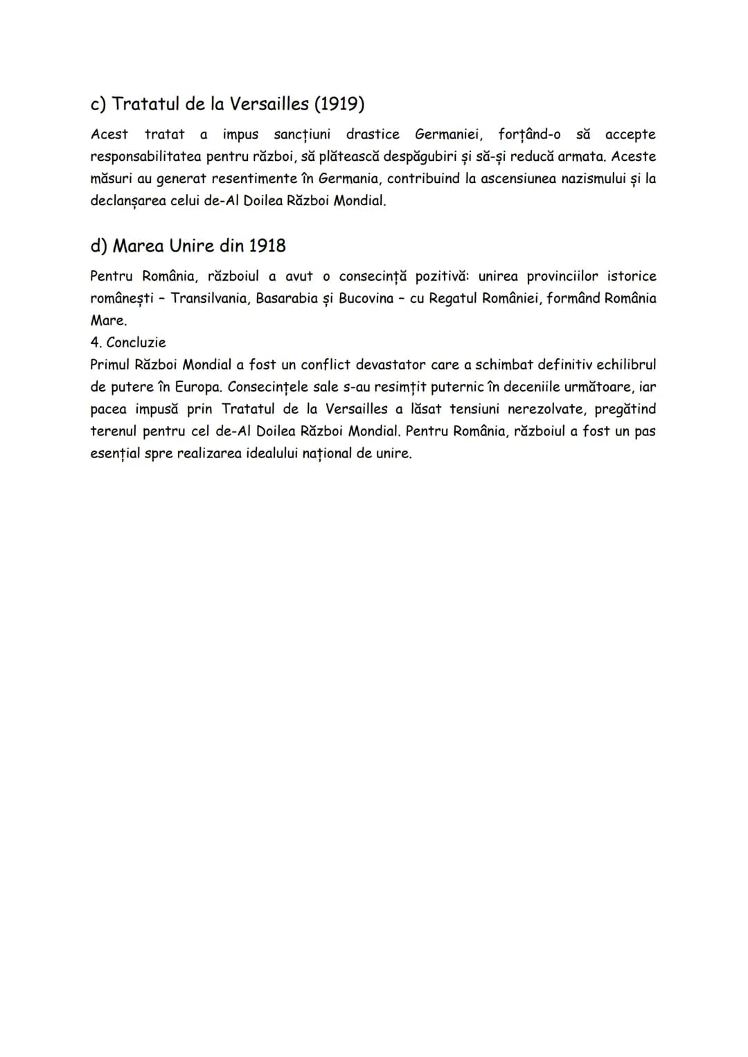 # Primul Război Mondial - cauze, desfășurare și consecințe
Primul Război Mondial (1914-1918) a fost unul dintre cele mai devastatoare confli