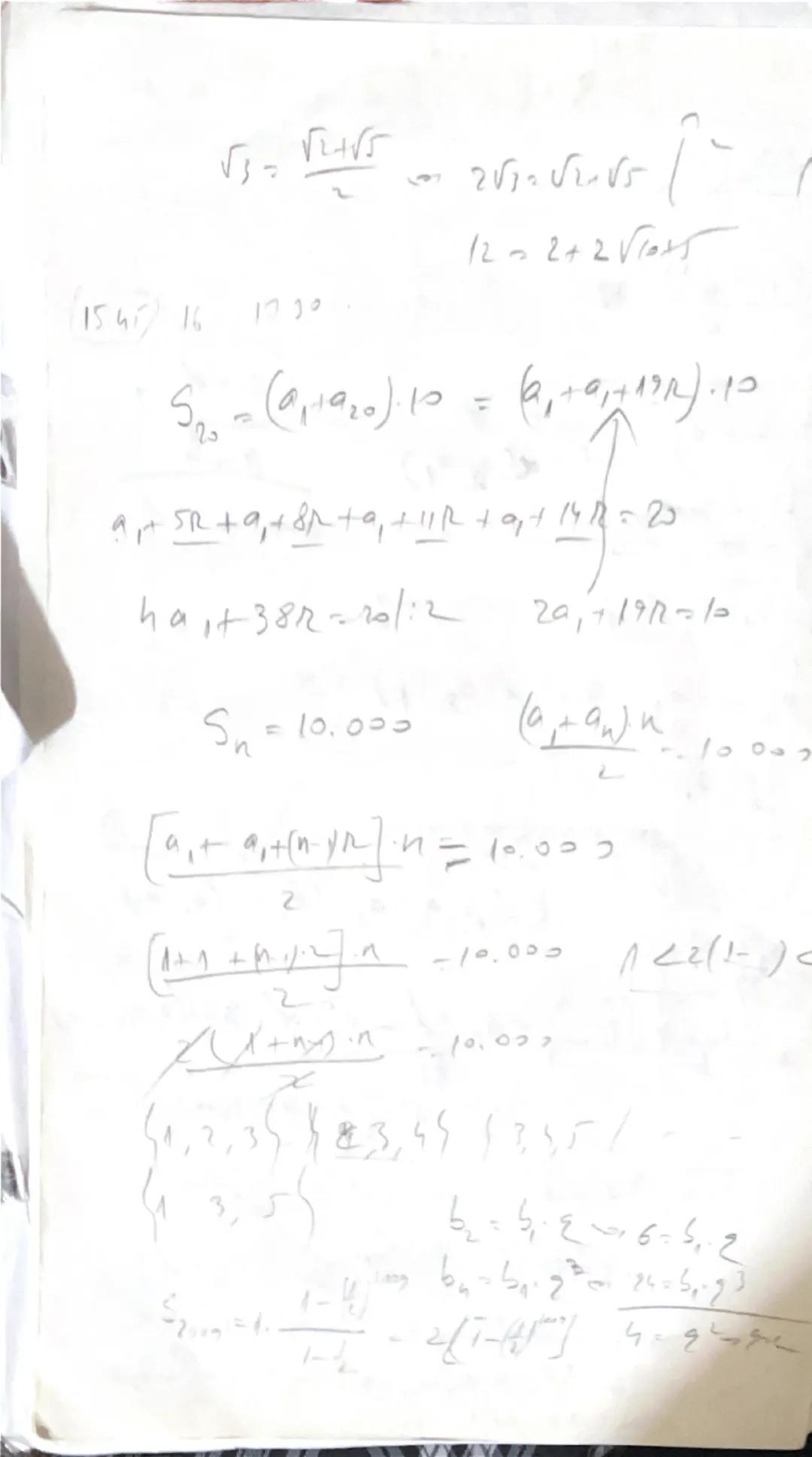 # $(rac{a_{1}+a_{10}}{2})10 = 55$
# $(rac{a_{1}+a_{12}}{2})12 = 77$

$b_{1} = x.a_{1}$
$b_{2} = x.a_{2}$

$b_{n} = b_{1}+(n-1)r$
$x.a_{n} 