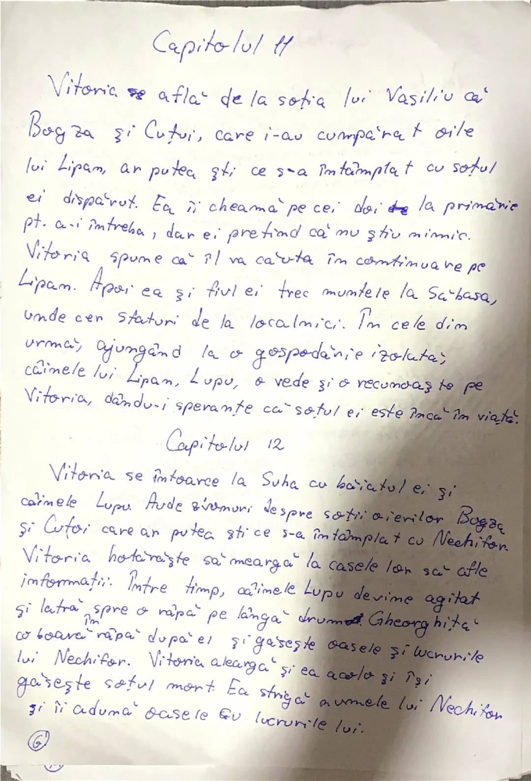 --- OCR Start ---
Oprea
Alexia
Baltagul Rezumat pe capitole
必
Capitolul 1
Nechifor Lipam plecacă după ori şi nu se mai întoarce.
Soția lui, 