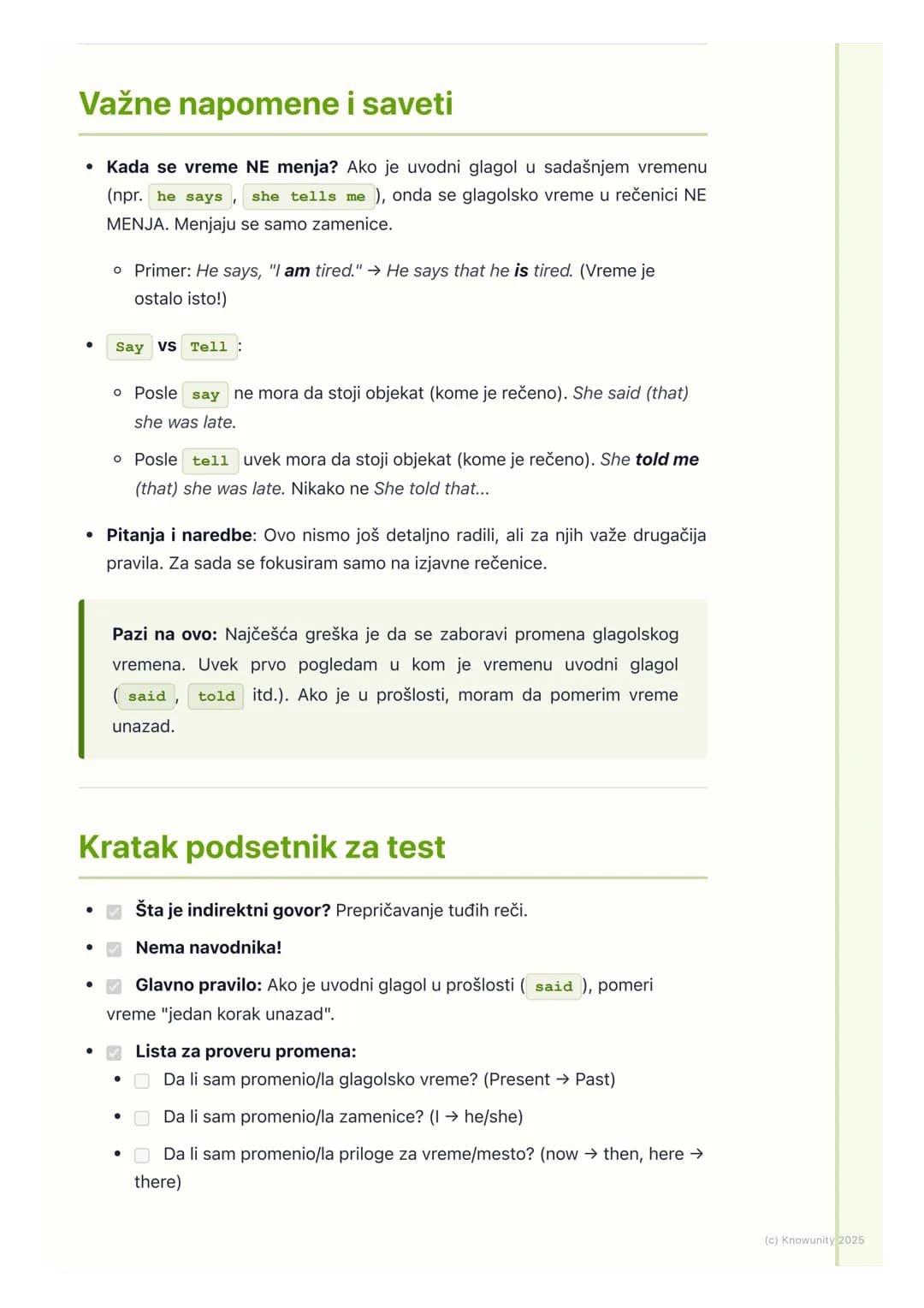 # Indirektni govor (Reported
Speech)

Uvod u indirektni govor

Indirektni govor (ili na engleskom Reported Speech) koristimo kada želimo da
