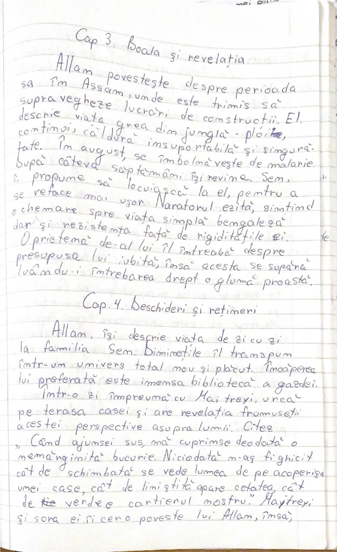 --- OCR Start ---
Allam
se
Maitreyi
Mircea Eliade
- rezumat pe capitole-
22.01.202.
Cap. 1. Întâlnirea cu Maitreyi
O
pare
fata i
El Ti
despr
