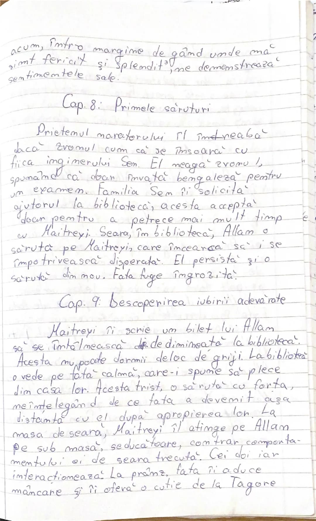 --- OCR Start ---
Allam
se
Maitreyi
Mircea Eliade
- rezumat pe capitole-
22.01.202.
Cap. 1. Întâlnirea cu Maitreyi
O
pare
fata i
El Ti
despr
