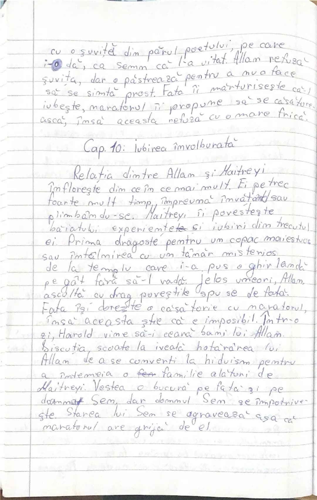 --- OCR Start ---
Allam
se
Maitreyi
Mircea Eliade
- rezumat pe capitole-
22.01.202.
Cap. 1. Întâlnirea cu Maitreyi
O
pare
fata i
El Ti
despr