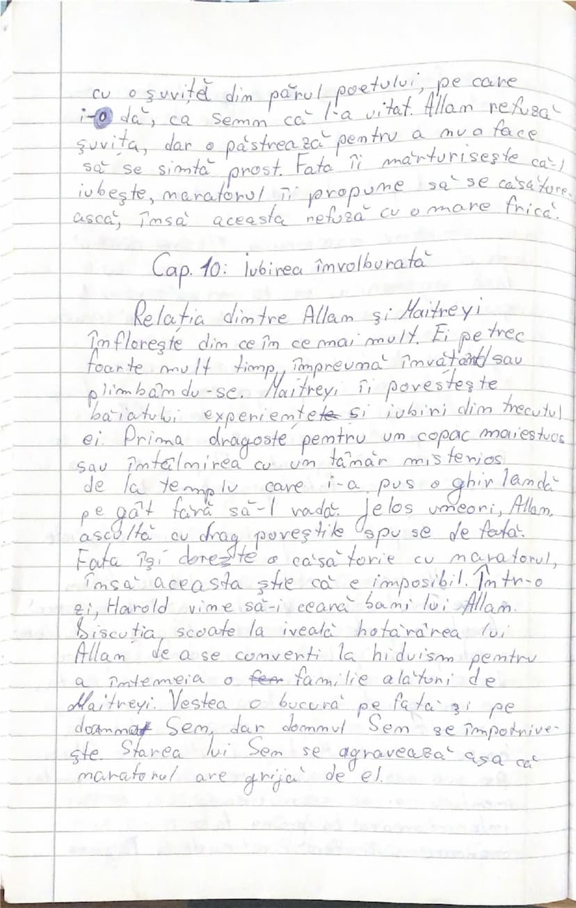 --- OCR Start ---
Allam
se
Maitreyi
Mircea Eliade
- rezumat pe capitole-
22.01.202.
Cap. 1. Întâlnirea cu Maitreyi
O
pare
fata i
El Ti
despr