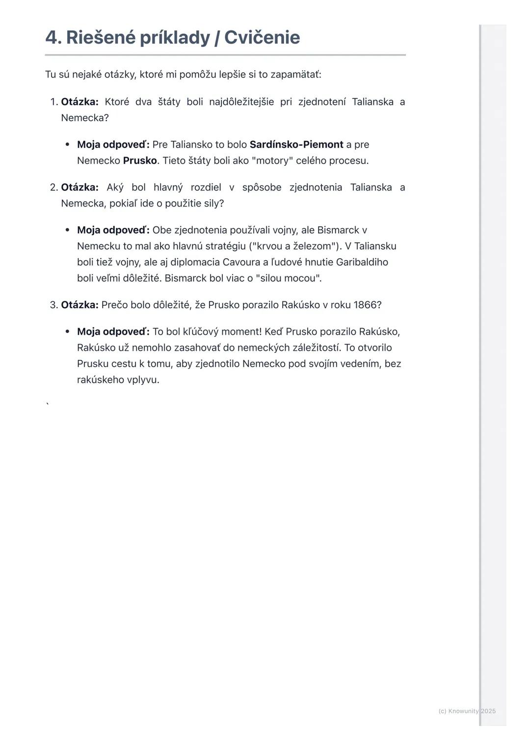 # Zjednotenie Talianska a
Nemecka

1. Prehľad - Zjednotenie Talianska a
Nemecka

Ahojte! Dnes si zopakujeme, ako sa v druhej polovici 19. st