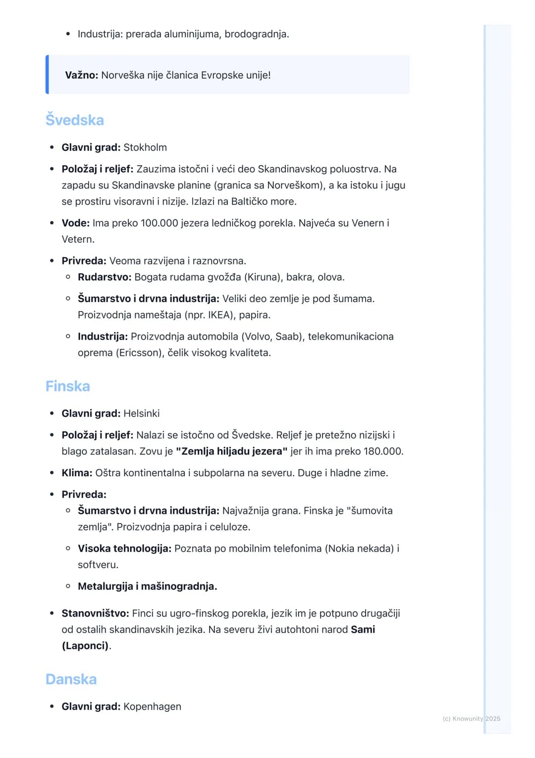 # Geografija Skandinavije
(Norveška, Švedska, Finska,
Danska, Island)

Geografija Skandinavije

Skandinavske zemlje se nalaze na severu Evro
