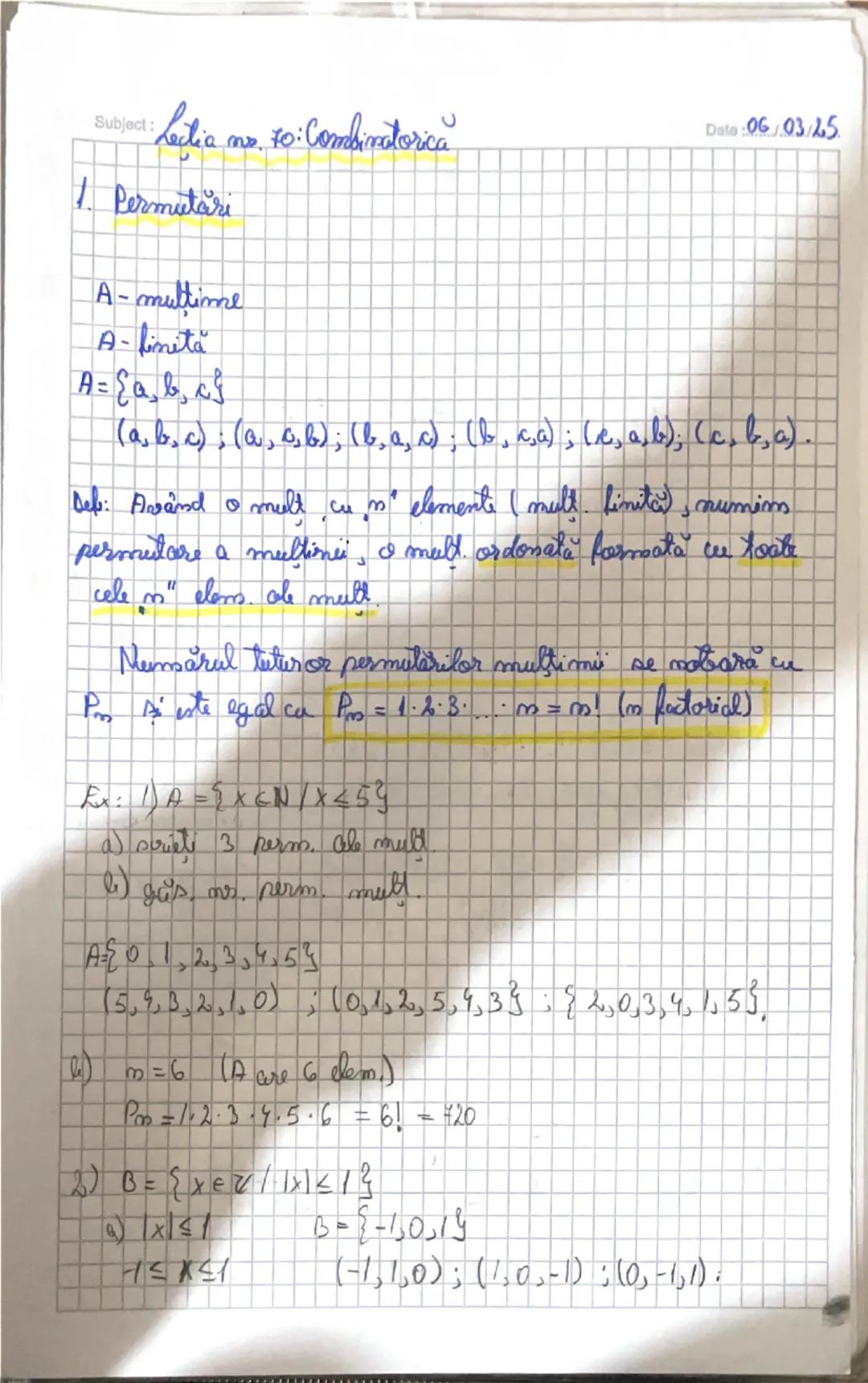 # Subject :

# Date :

1) $m = 3$
$P_m = 3! = 1.2.3 = 6$

3) $C = \{x \in \mathbb{N} / \frac{5}{a+1} \in \mathbb{N}\}$

a) $0+1 \in D_5 = \{