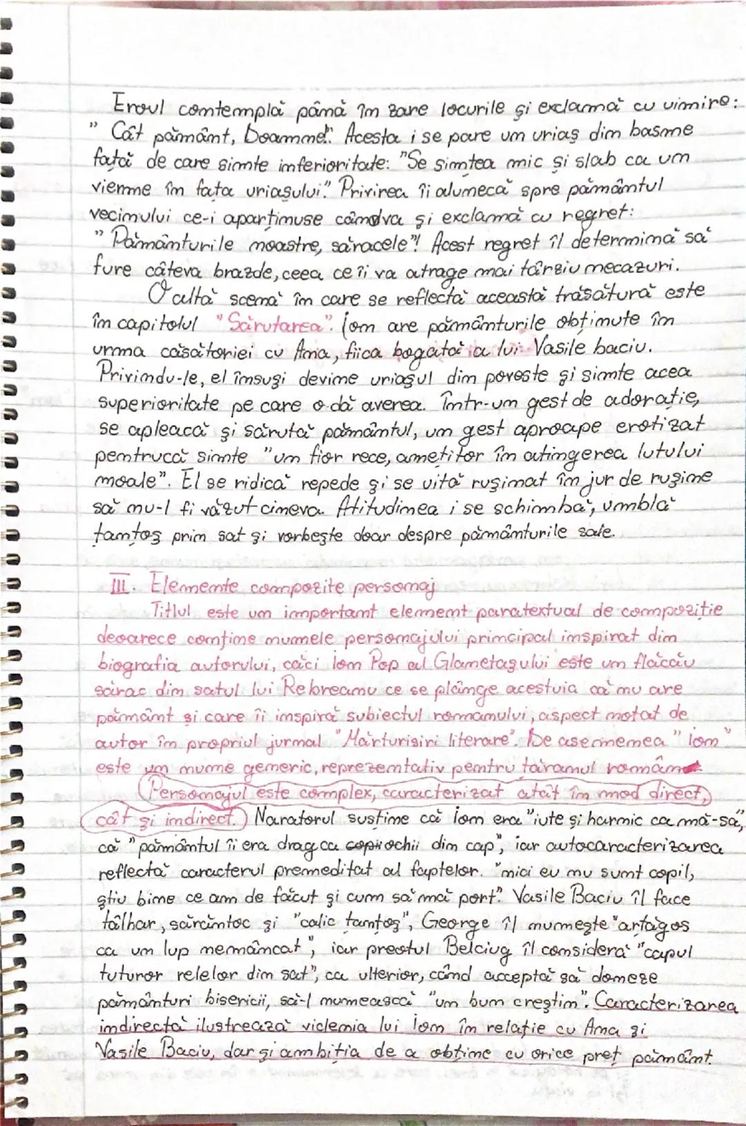 pers.epomim, rotund

# Caracterizare iom

## I. Statut

lom este persomajul principal, epomim, complex
şi tridimensional. Acesta se încadrea