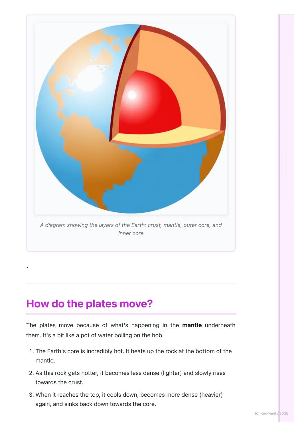 # Plate Tectonics (Basic)

## What are plate tectonics?

The theory of plate tectonics explains that the Earth's outer shell is not one
soli