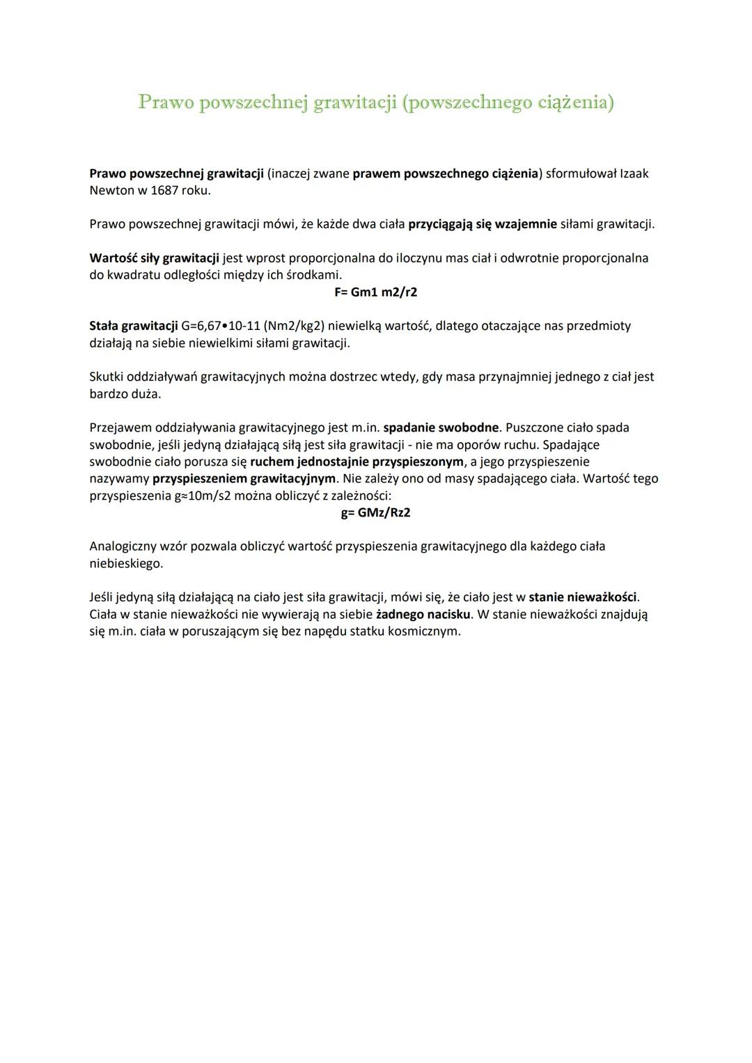 # Prawo powszechnej grawitacji (powszechnego ciążenia)

Prawo powszechnej grawitacji (inaczej zwane prawem powszechnego ciążenia) sformułowa