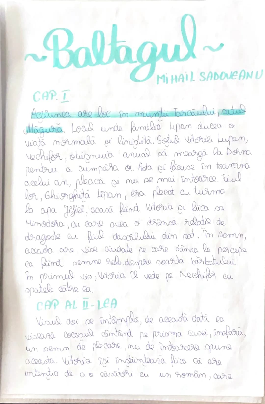 --- OCR Start ---
Baltagul
CAP. I
MIHAIL SADOVE AN U
Actiunea are loc în muntii Tarcăului, satul
Magura. Locul unde familia Lipan ducea o
vi