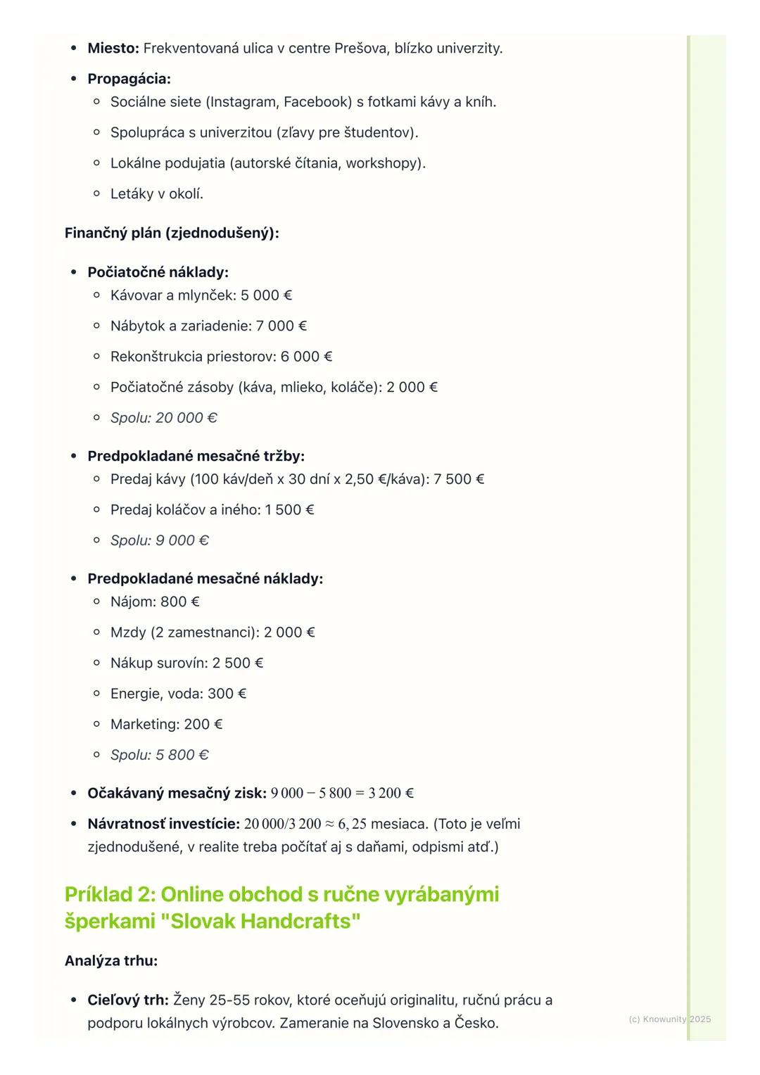 # Podnikateľský plán a jeho
tvorba

1. Prehľad / Úvod

Podnikateľský plán je pre mňa ako mapa pre cestu ak chcem niekam prísť,
potrebujem ve