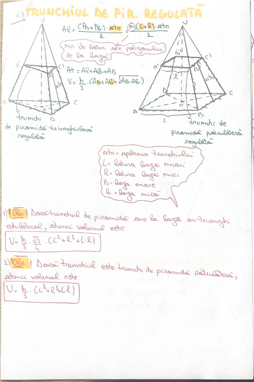 4) PRISMA TRIUNGHIULARA REGULATA

A
A
B
B
C
PQ=3Ω
AQ=$\frac{2^{2}\sqrt{3}}{4}$
At=Al+1Al-
AR=PQ⋅h
V=AQ⋅h
C
A
5 JIRAMIDA REGULATA
V Al=$\frac