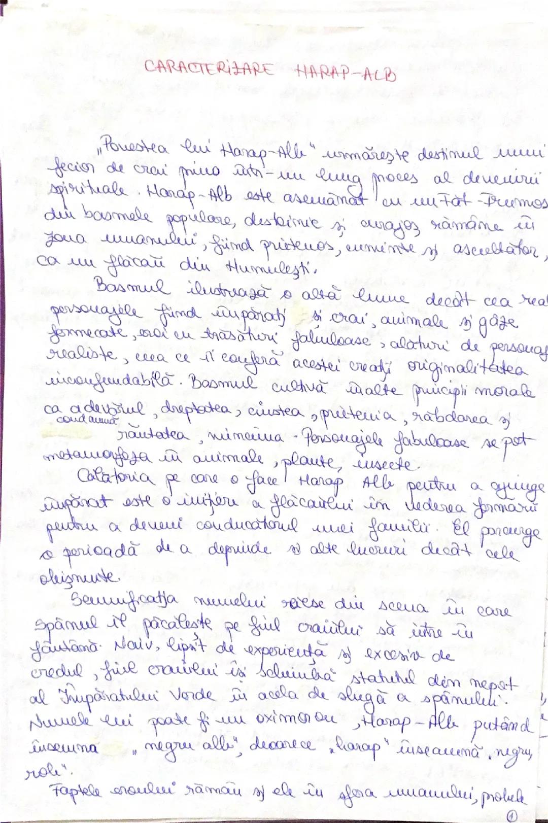 Eseu pentru Bacalaureat: Cum să Caracterizăm Harap-Alb