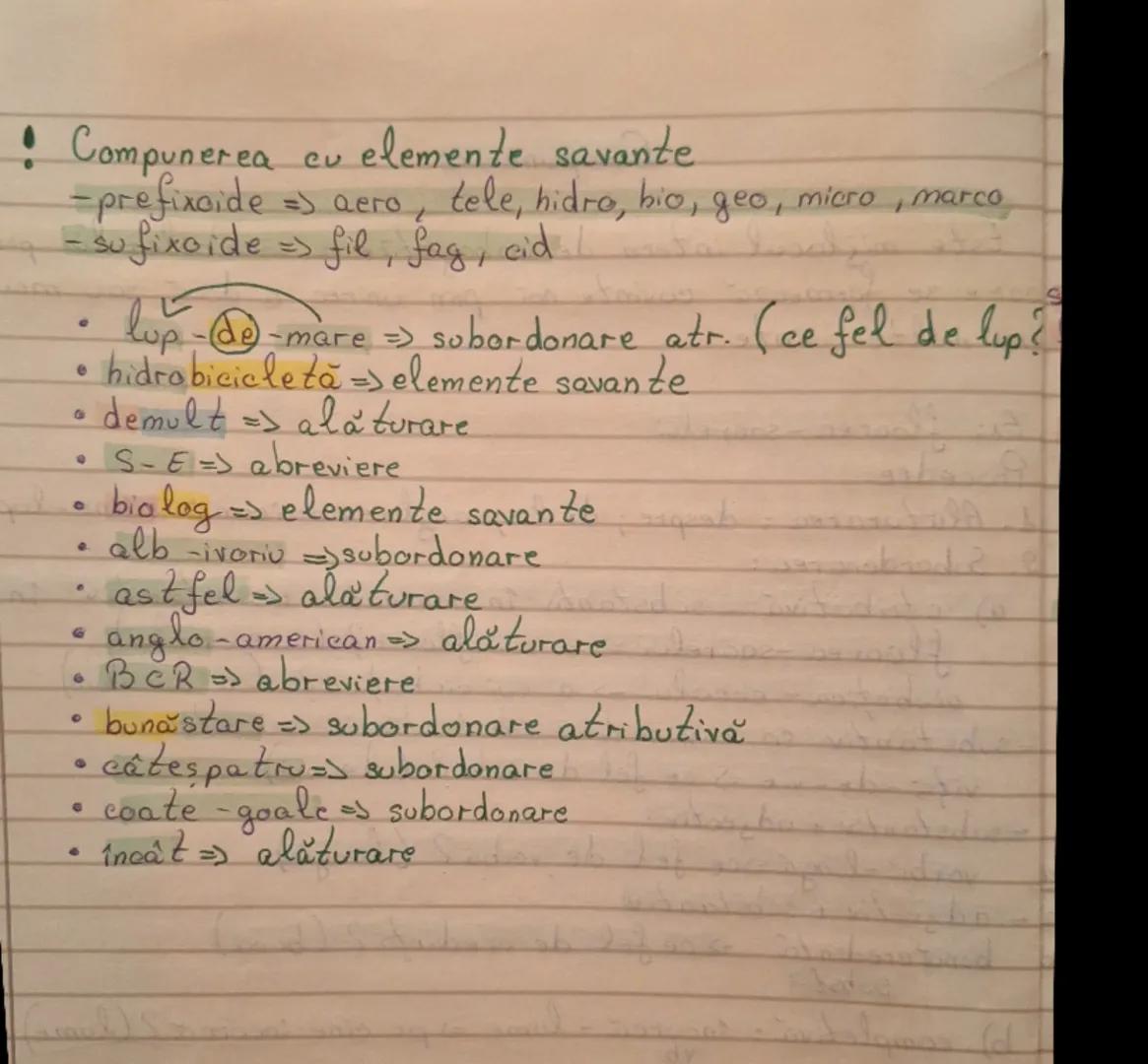 # Compunerea

Este mijlocul intern de îmbogățire a vocabularului prin
care se formează cuvinte noi prin unirea a două sau mai
mai multe cuvi