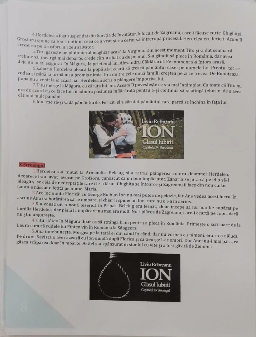 --- OCR Start ---
Am inceput lectura: 01.06.2015
Am terminat lectura 28.06.2015
Tahlil operel literare: lon
Liviu Rebreanu
Baltura Alcalay e