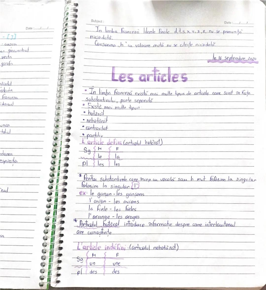 Date
Cusca
genunchiul
resta
girafa
aiatul
atada
Franceza
danul
unca
taliul
danea
spiratia
nul
Subject:
Date
In limba franceză literele Final