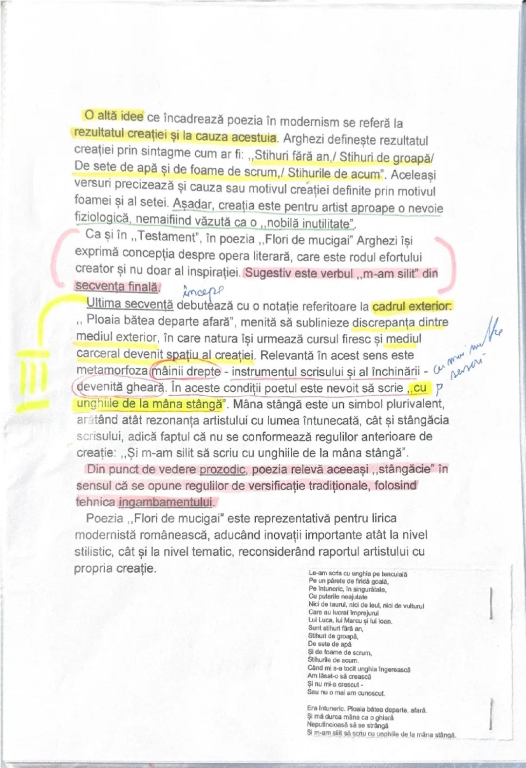 # Flori de mucigai

de Tudor Arghezi

Modernismul este un curent literar ce se manifestă începând cu
sfârşitul sec. al XIX-lea, fiind un con