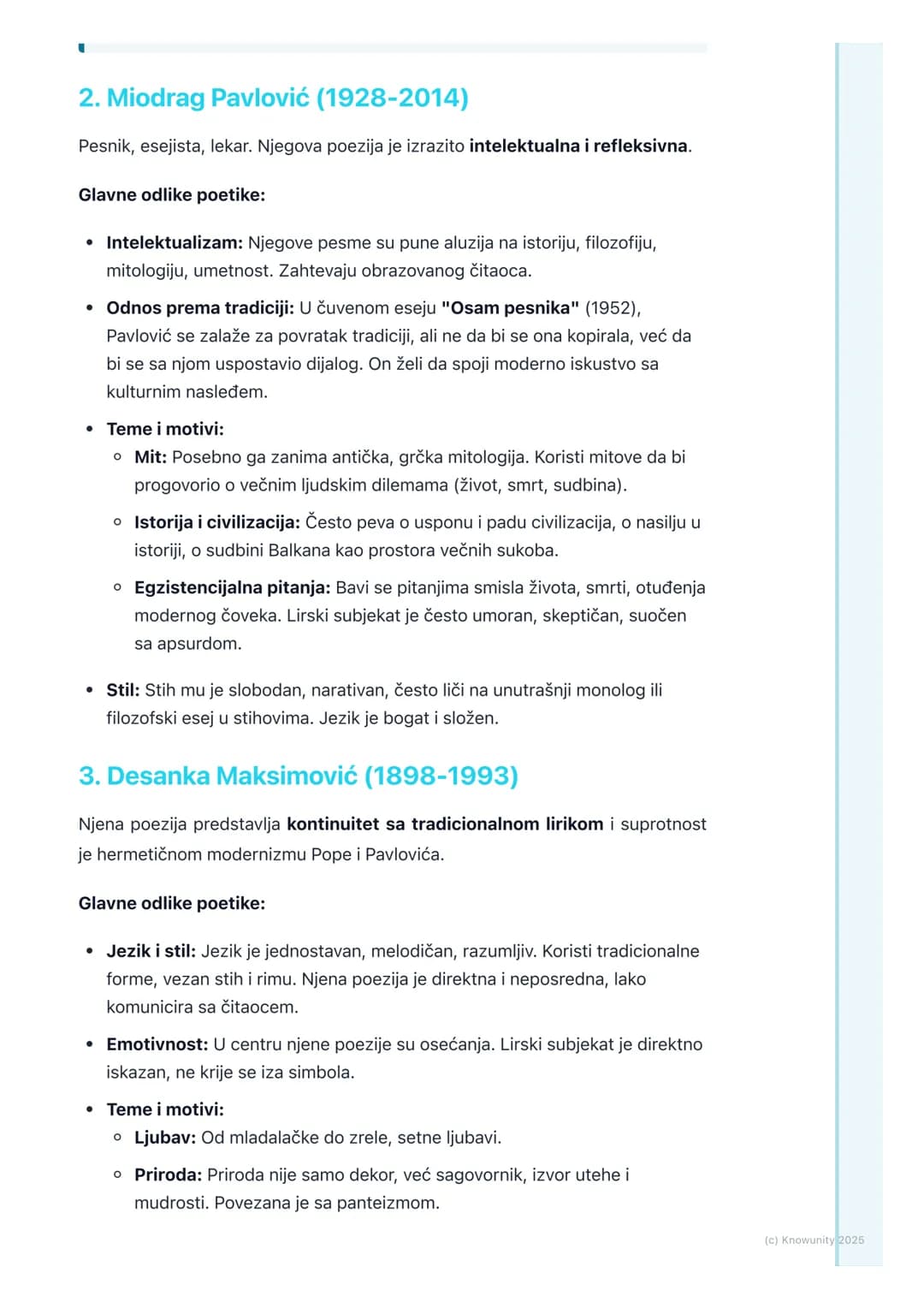 # Posleratna poezija (Vasko
Popa, Miodrag Pavlović,
Desanka Maksimović)

Opšti uvod u posleratnu poeziju

Posle Drugog svetskog rata, srpska