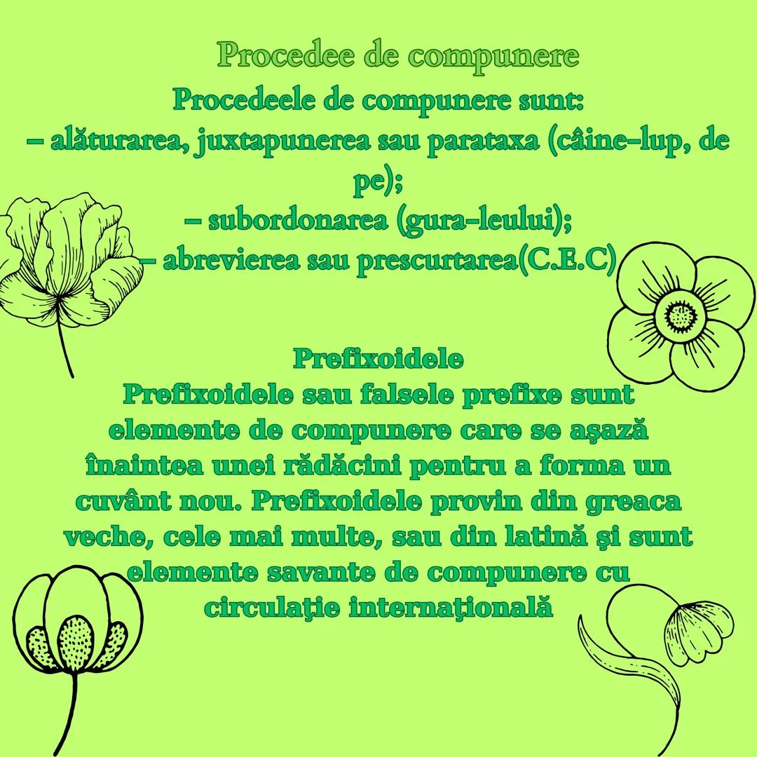 ## Derivarea si compunerea

Evaluare Națională 2024 # Derivarea

Derivarea este mijlocul intern de îmbogățire a vocabularului prin care se f